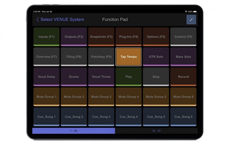 AVID Venue S6L 系統(tǒng)升級，可通過 iOS 控制呈現(xiàn)體育場大小的演出