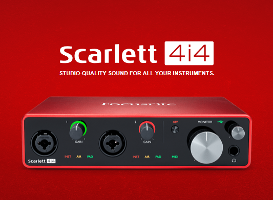 讓你全部的樂器錄制達到錄音棚水準：FOCUSRITE 第三代 SCARLETT 4I4 音頻接口