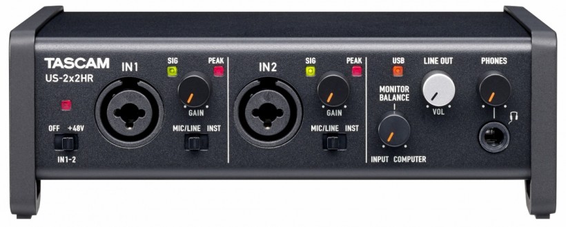 Tascam 發(fā)布新 US-HR 系列三款 USB-C 音頻接口：US-1x2HR、US-2x2HR、US-4x4HR