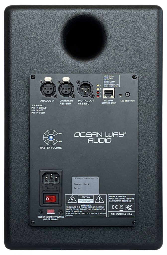 Ocean Way Audio 推出 Pro3 七英寸參考級(jí)有源近場(chǎng)監(jiān)聽(tīng)音箱